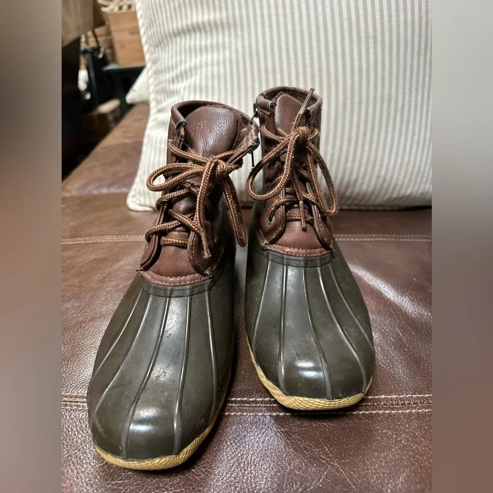 { Sperry } Saltwater Duck‎ Boots Kids Girls size 6 Brown
